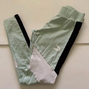 Puma Mint Green Black & White Track Pants/Leggings